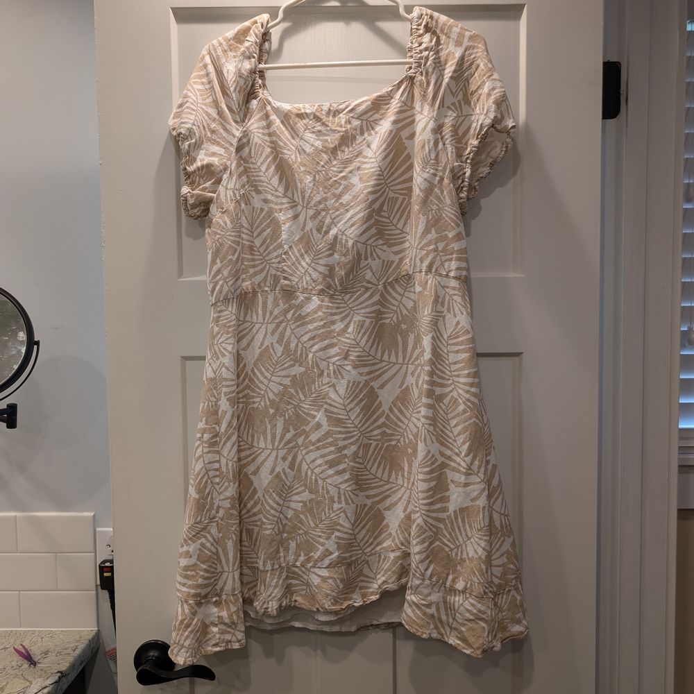 LOFT Cream Puff Sleeve Mini Sundress